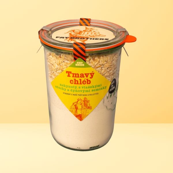 Tmavý chlieb s ovsenými vločkami a orechami - zmes na pečenie v dóze