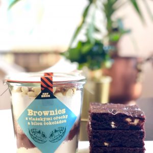 Brownies s orechami a bielou čokoládou – zmes na pečenie