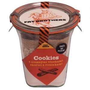 Zdravé Cookies s ovsenými vločkami, hrozienkami a škoricou v dóze – NOVINKA
