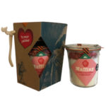 „Ty moja jahôdka“ -Úžasné valentínske muffiny s  jahodami a ruby čokoládou  v dóze v krabičke – NOVINKA