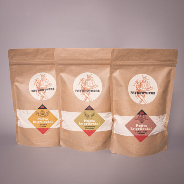 Sada pečiva na gril, do rúry a na panvicu: CIBUĽKA, CESNAK, PARADAJKA - zmesi na pečenie