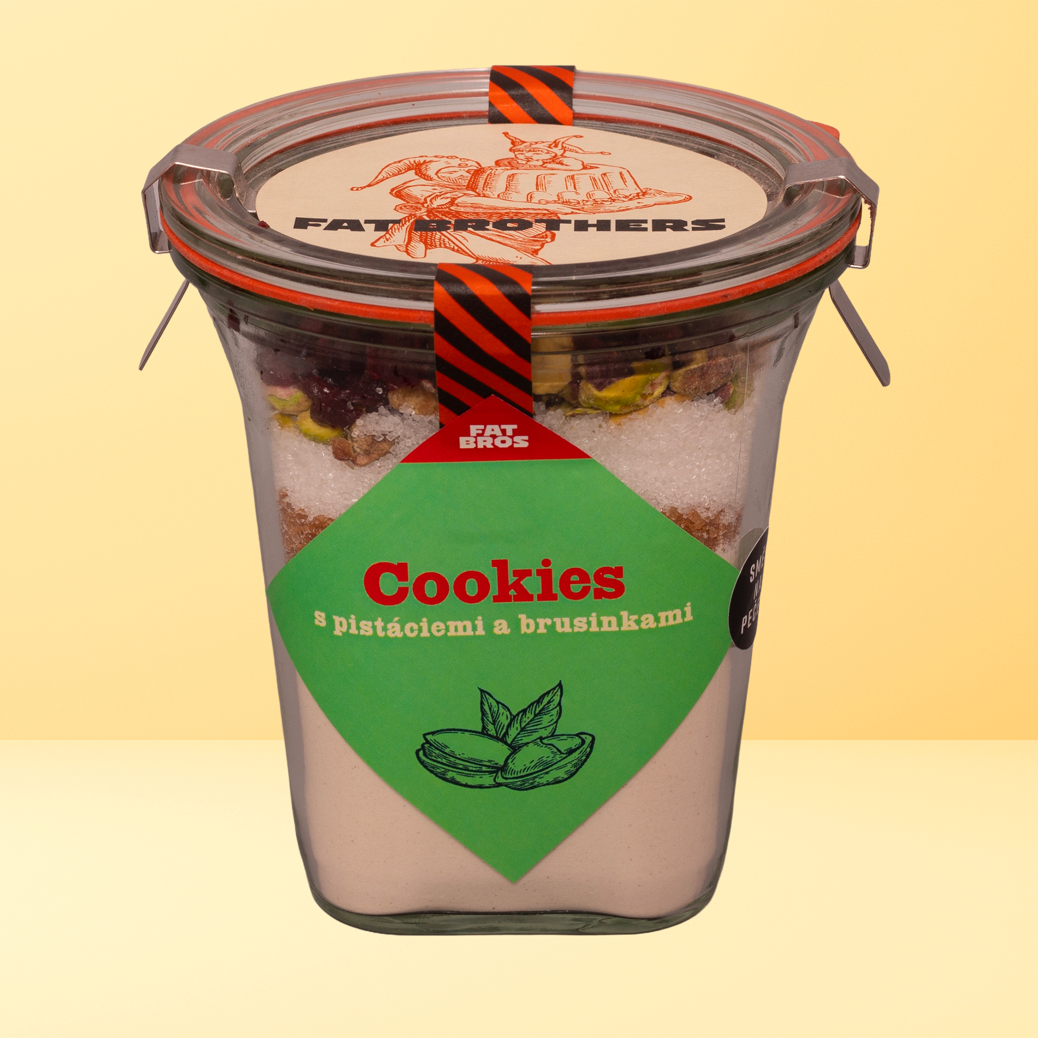Cookies pistacie Cookies s pistáciami a brusnicami - zmes na pečenie v dóze