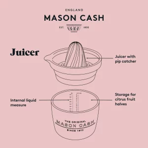 Keramický odšťavovač citrusov s odmernou nádobou  INNOVATIVE MASON CASH – NOVINKA