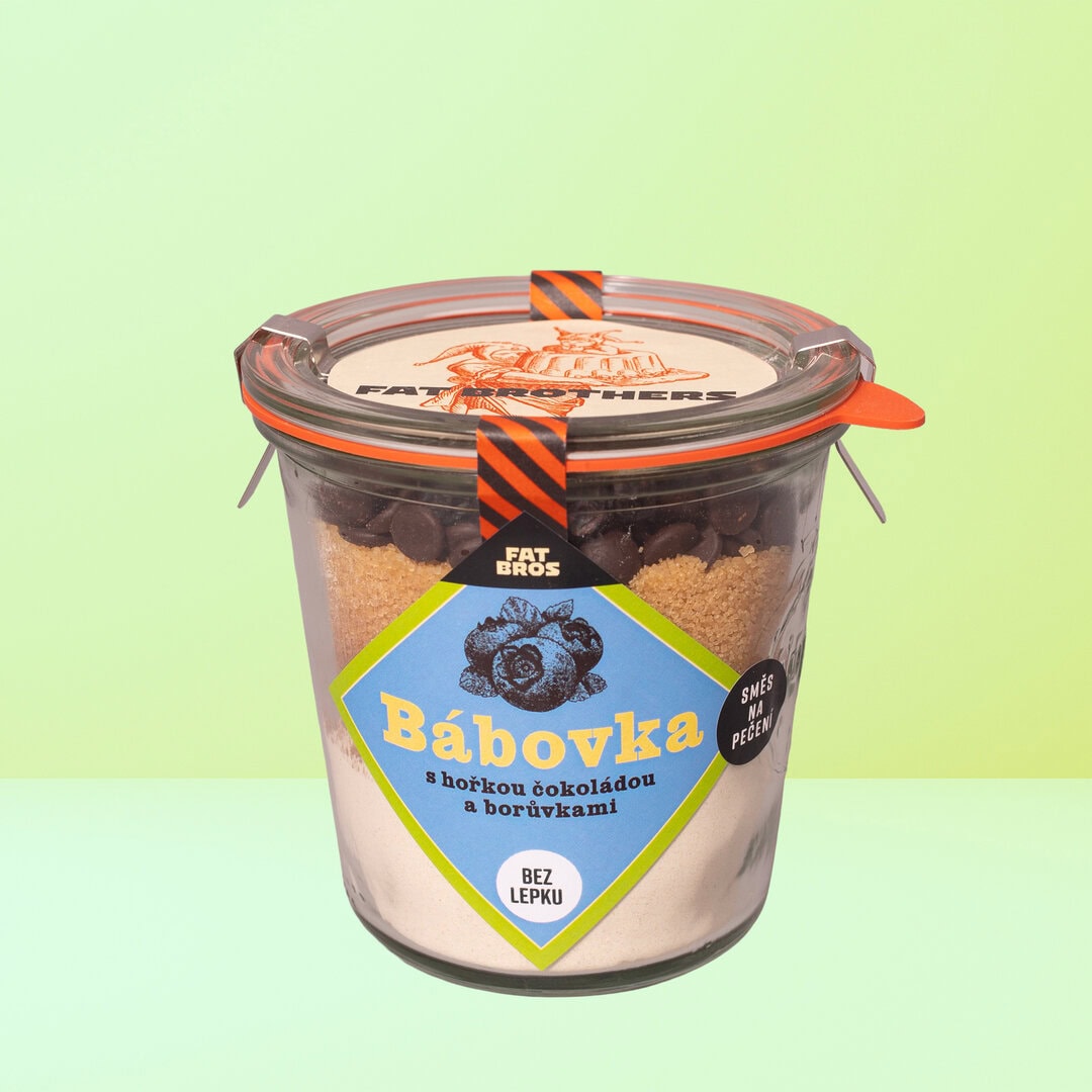 5417F70F-8E7E-4E3F-87A0-99EEBA3FF9D0 Bezlepková bábovka s čučoriedkami a horkou čokoládou - zmes na pečenie v dóze