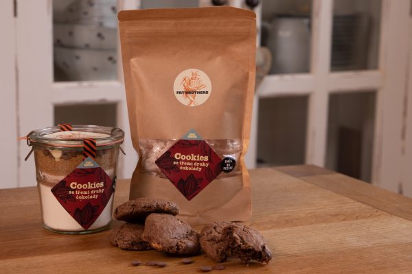 Veselé koláčikové trio - cookies lentilky, čokoláda a oreo