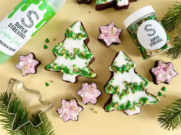 Čarovná glazúra Superdrops vianočná zelená - na muffiny, koláče a torty