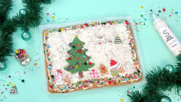 Cukrový posyp na koláče a torty Veselý vianočný zhon